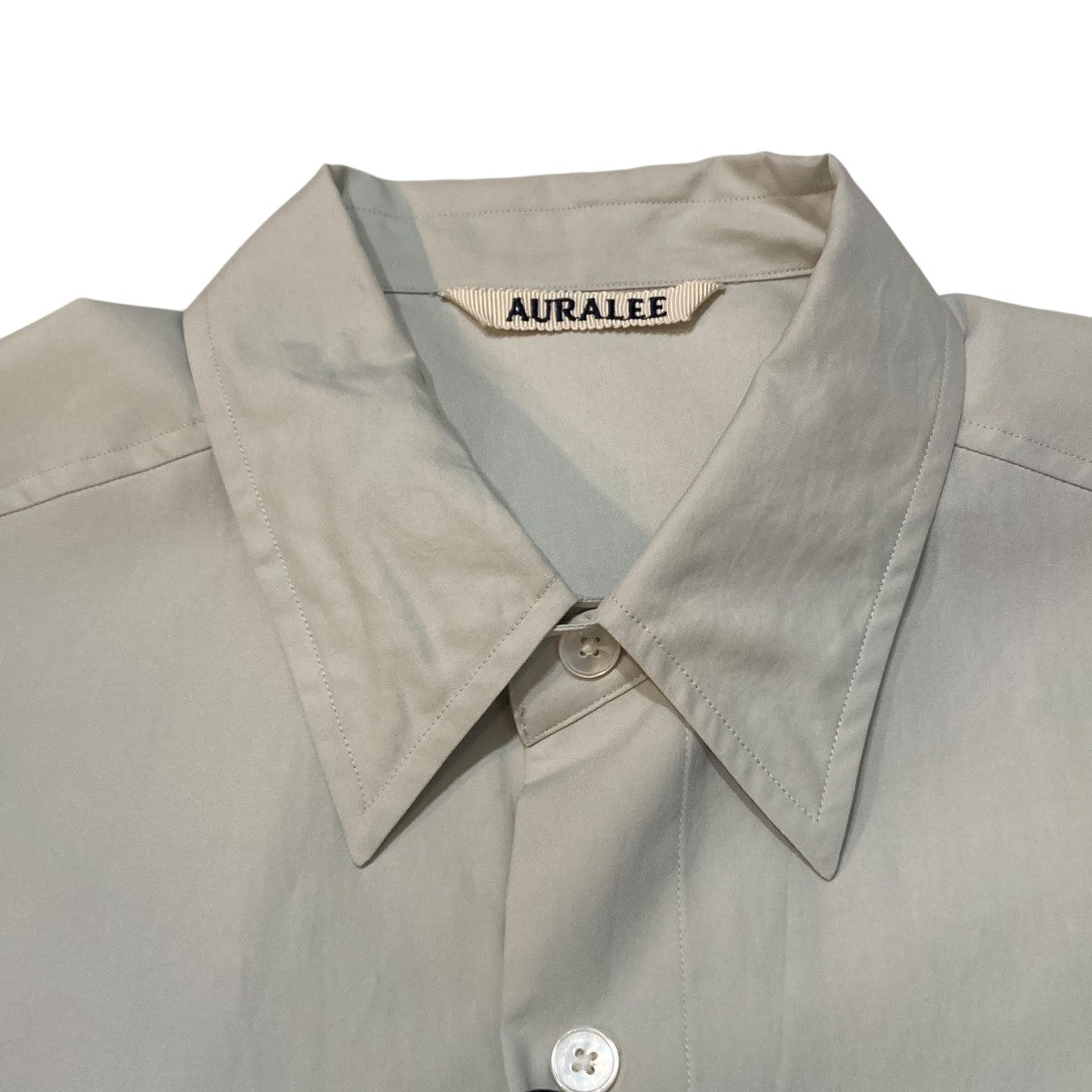AURALEE WASHED FINX TWILL BIG SHIRT長袖シャツA22AS02TN 古着・中古-3枚目のアイテム画像