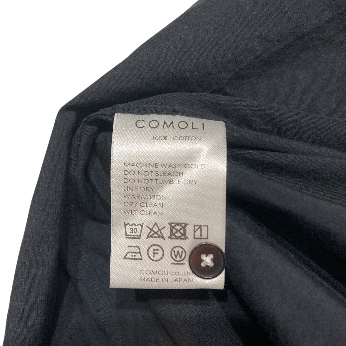 COMOLI バンドカラーシャツS03-02002 古着・中古-9枚目のアイテム画像