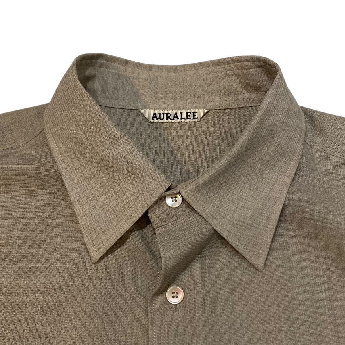AURALEE SHEER WOOL SILK SHIRTS長袖シャツA22SS01WS 古着・中古-3枚目のアイテム画像