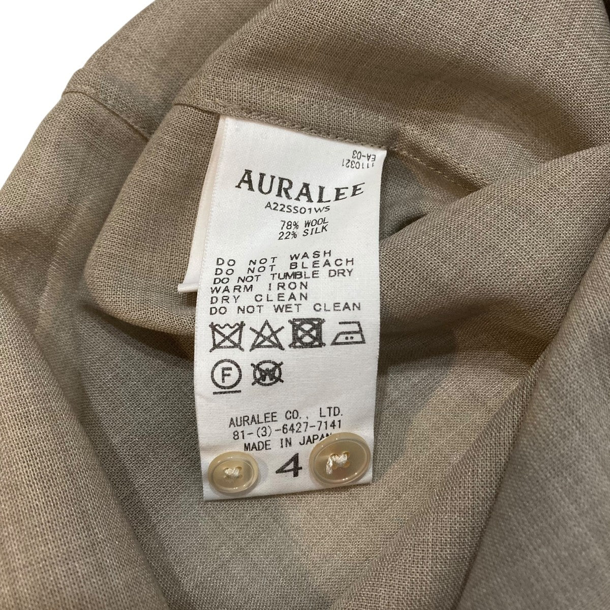 AURALEE SHEER WOOL SILK SHIRTS長袖シャツA22SS01WS 古着・中古-9枚目のアイテム画像