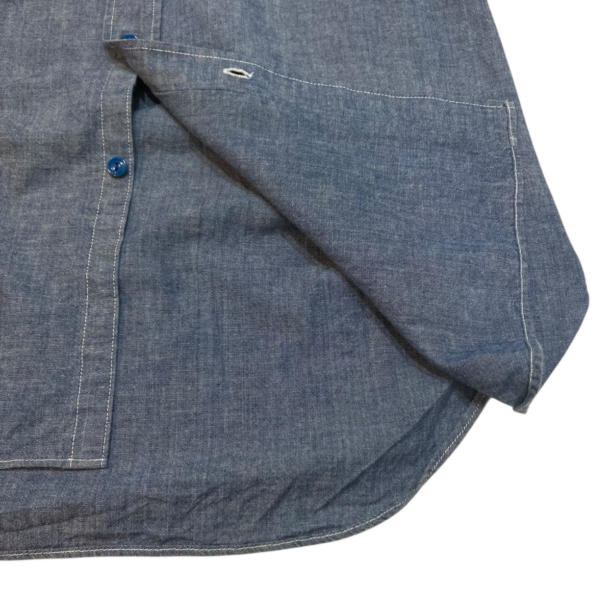 HERILL U．S．N CHAMBRAY SHIRT長袖シャツ25-050-HL-8000-30 古着・中古-5枚目のアイテム画像
