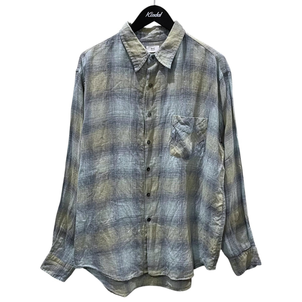 RHC Ron Herman 23SS オンブレチェック柄シャツ Ombre Checked Shirt 3720700073 古着・中古-1枚目のアイテム画像