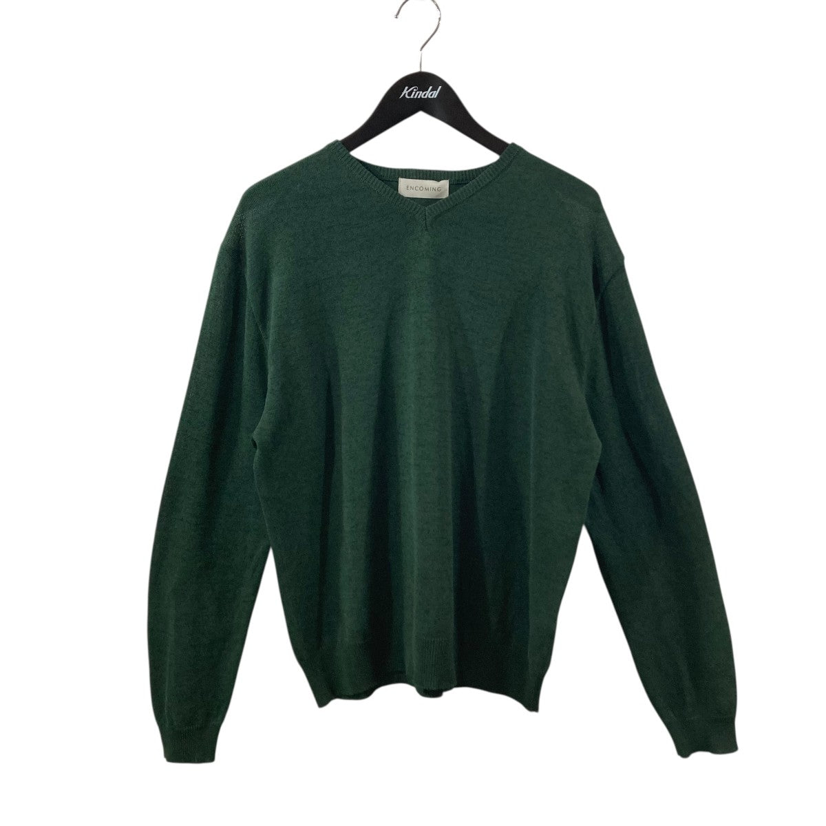 ENCOMING Knitted V Neck JumperVネックニットKNVJU-DG 古着・中古-1枚目のアイテム画像