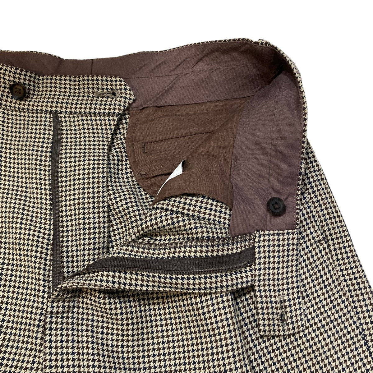 WIDE TAPERED TROUSERSチェックパンツST.128-2