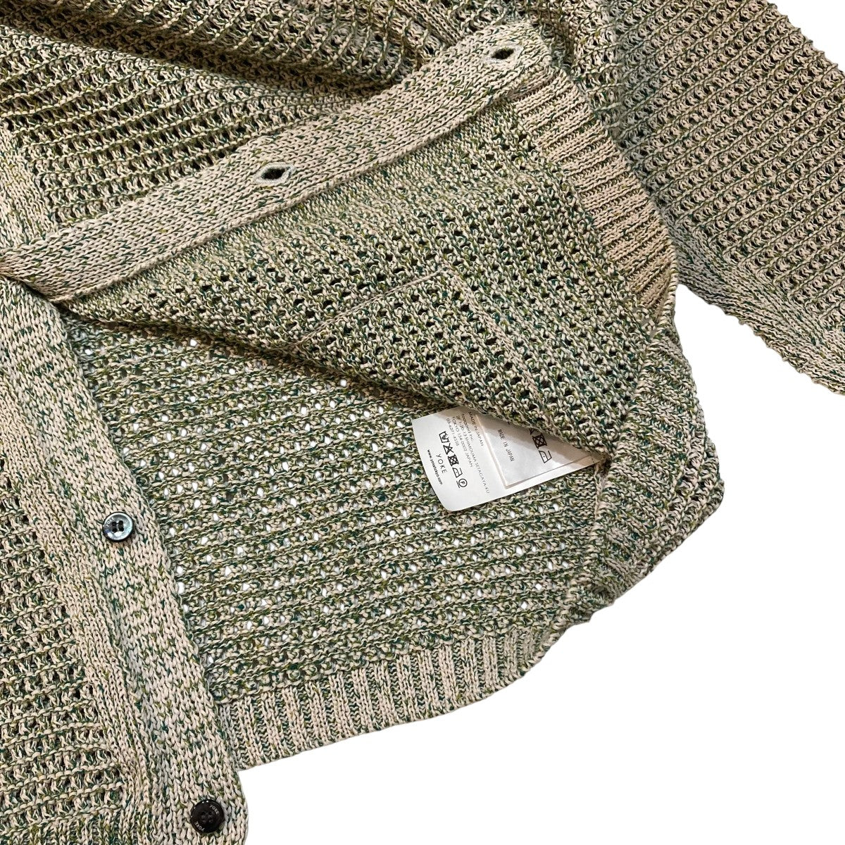 YOKE MESH KNITTED SHIRT CARDIGAN YK25SS0956S 古着・中古-5枚目のアイテム画像