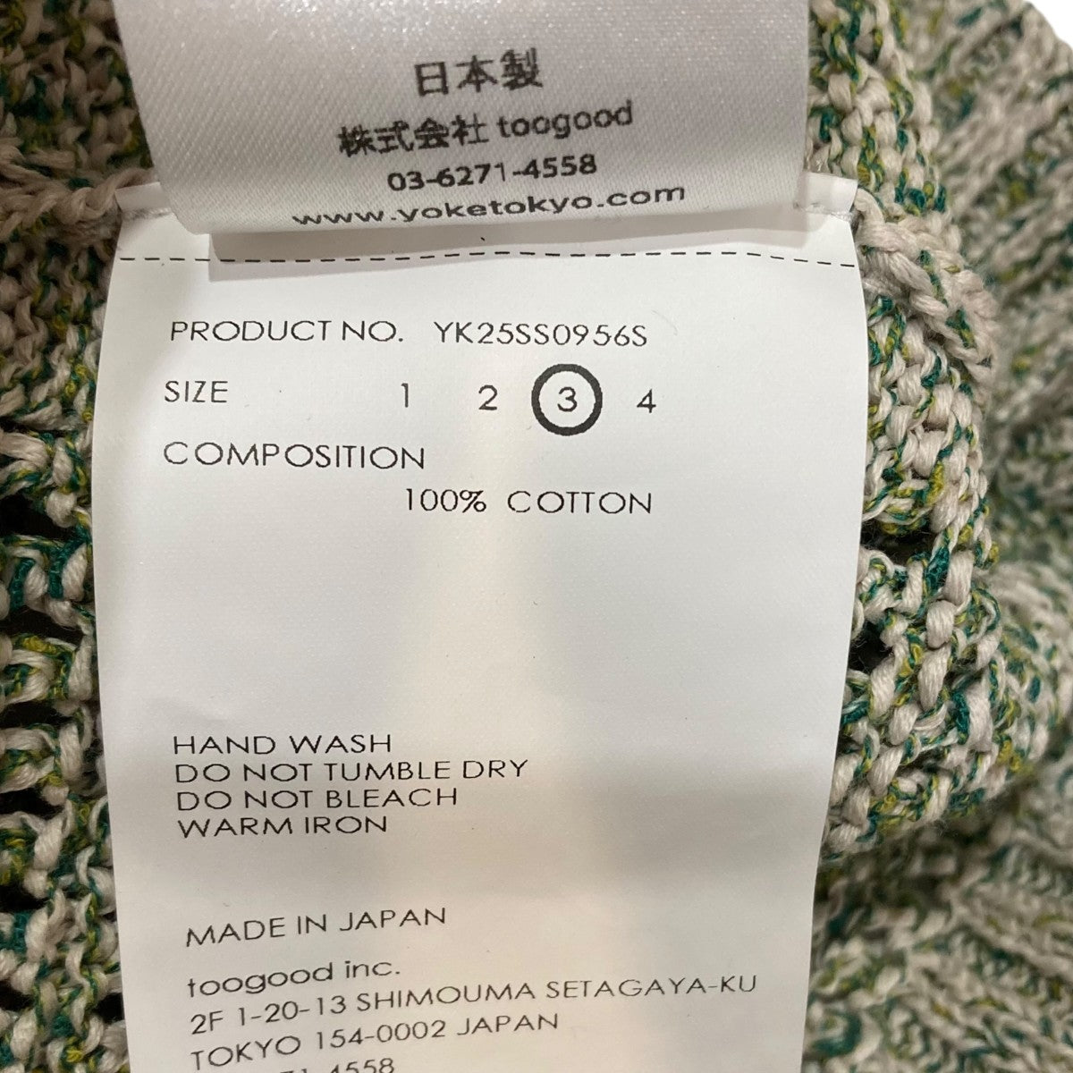 YOKE MESH KNITTED SHIRT CARDIGAN YK25SS0956S 古着・中古-6枚目のアイテム画像