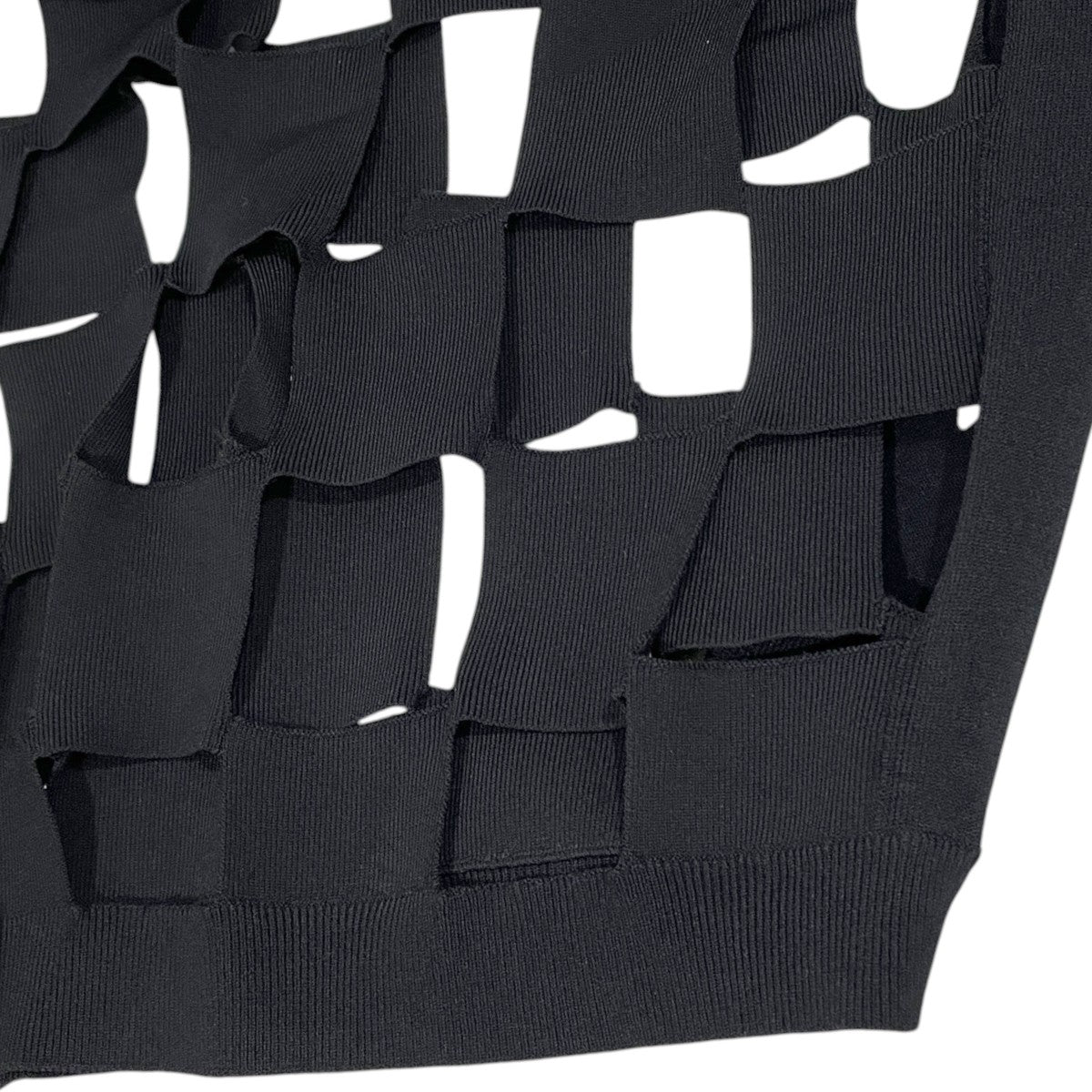 25SS オープンニットベスト Cut-Out Checker Knit Vest カットアウト チェッカーニットベスト N39-KN02