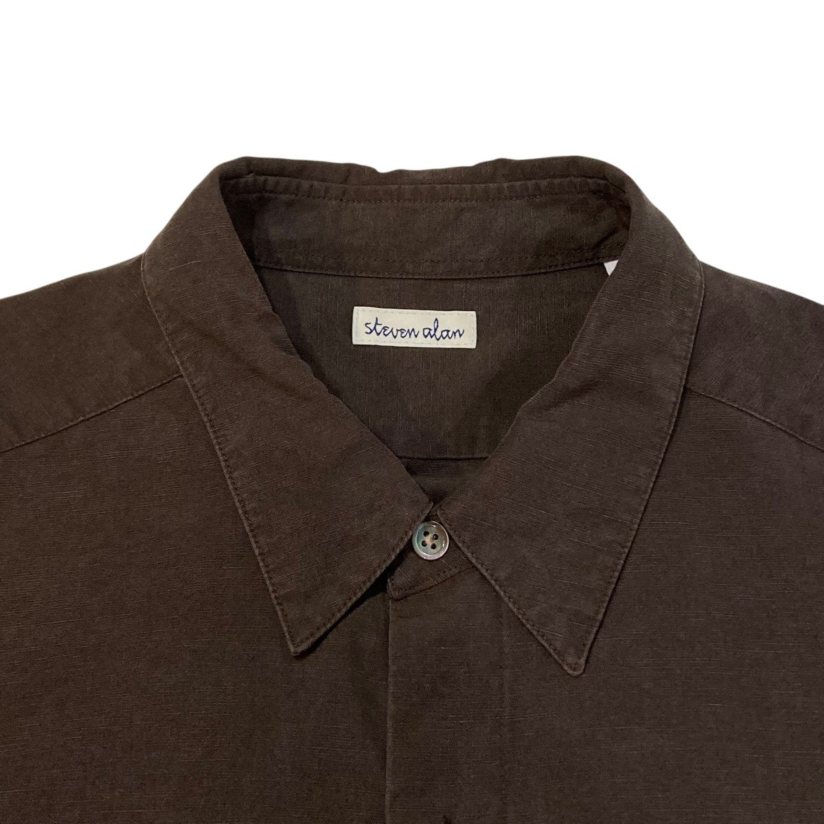 STEVEN ALAN スラブ レギュラーカラー シャツ NARROW長袖シャツ8111-1-000002 古着・中古-3枚目のアイテム画像
