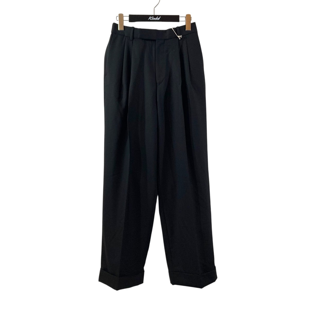 MARKAWARE DOUBLE PLEATED CLASSIC WIDE TROUSERS ORGANIC WOOL TROPICAL スラックス A23A-07PT03C 古着・中古-1枚目のアイテム画像