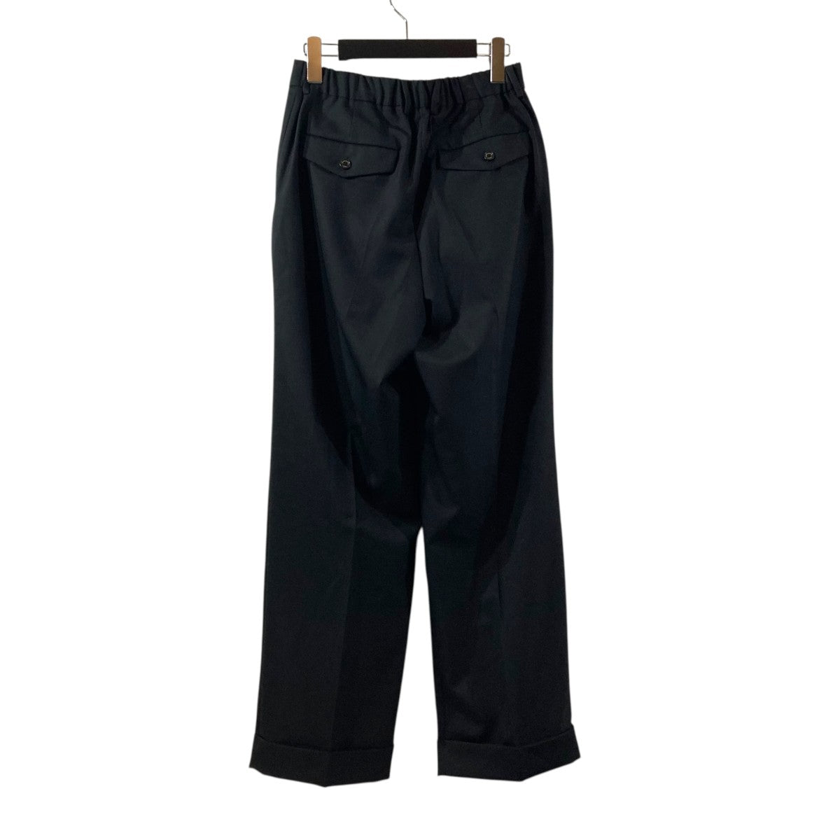 MARKAWARE DOUBLE PLEATED CLASSIC WIDE TROUSERS ORGANIC WOOL TROPICAL スラックス A23A-07PT03C 古着・中古-2枚目のアイテム画像