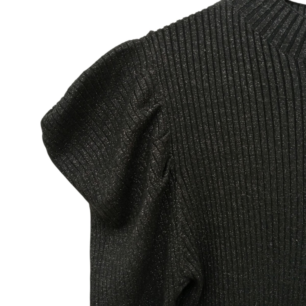 Volume-Sleeve Glitter Knit Topセーター1243202110