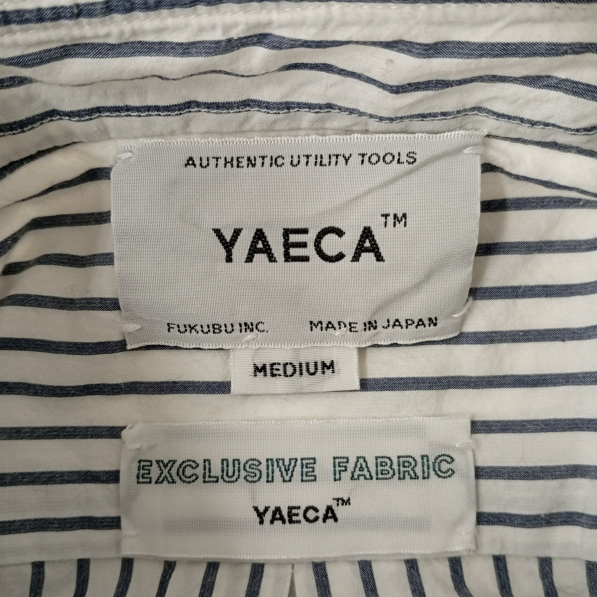 YAECA ストライプ長袖シャツ62151 古着・中古-3枚目のアイテム画像