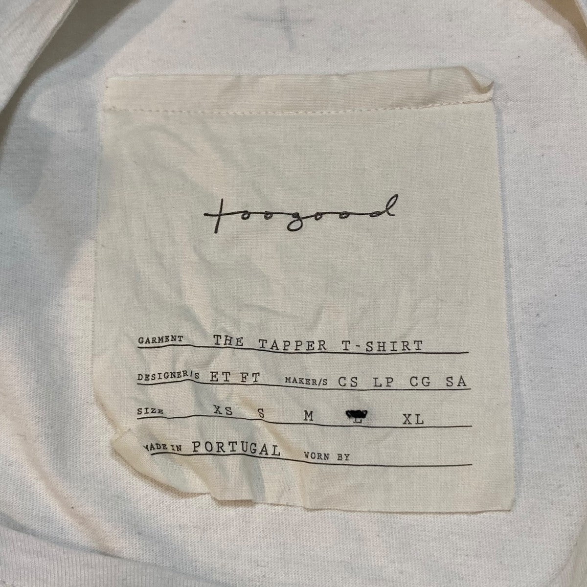 toogood THE TAPPER T-SHIRTTシャツ 古着・中古-5枚目のアイテム画像