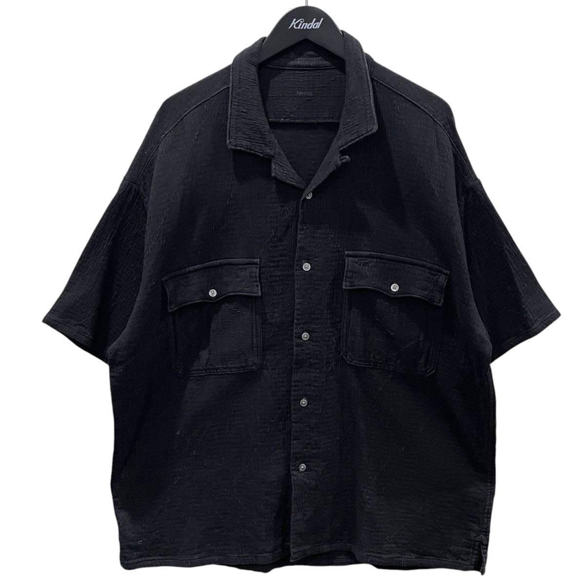 オープンカラー半袖シャツ SASHIKO STRETCH KEROUAC SHIRT 刺し子ストレッチ ケルアックシャツ