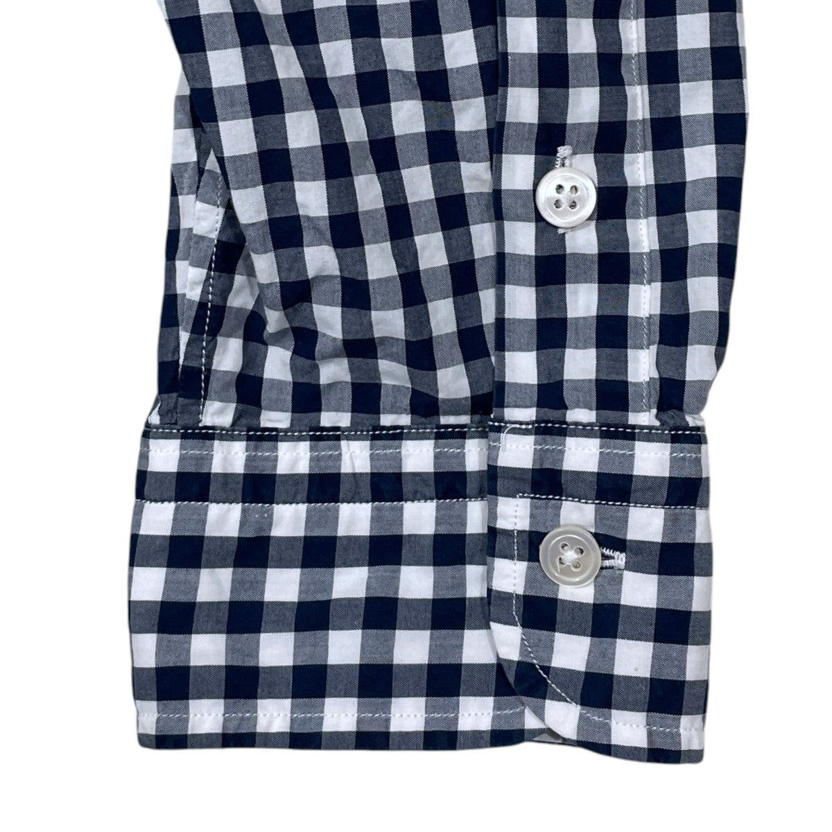 Porter Classic ギンガムチェック柄シャツ ROLL UP GINGHAM CHECK SHIRT ロールアップ ギンガムチェックシャツ 古着・中古-4枚目のアイテム画像