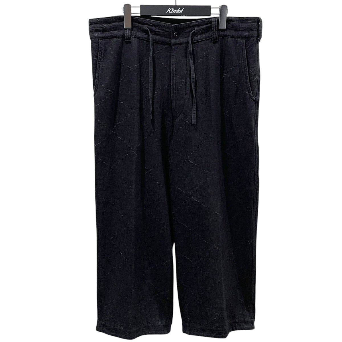 ダイヤ柄刺し子ストレッチワイドパンツ SASHIKO STRETCH WIDE PANTS