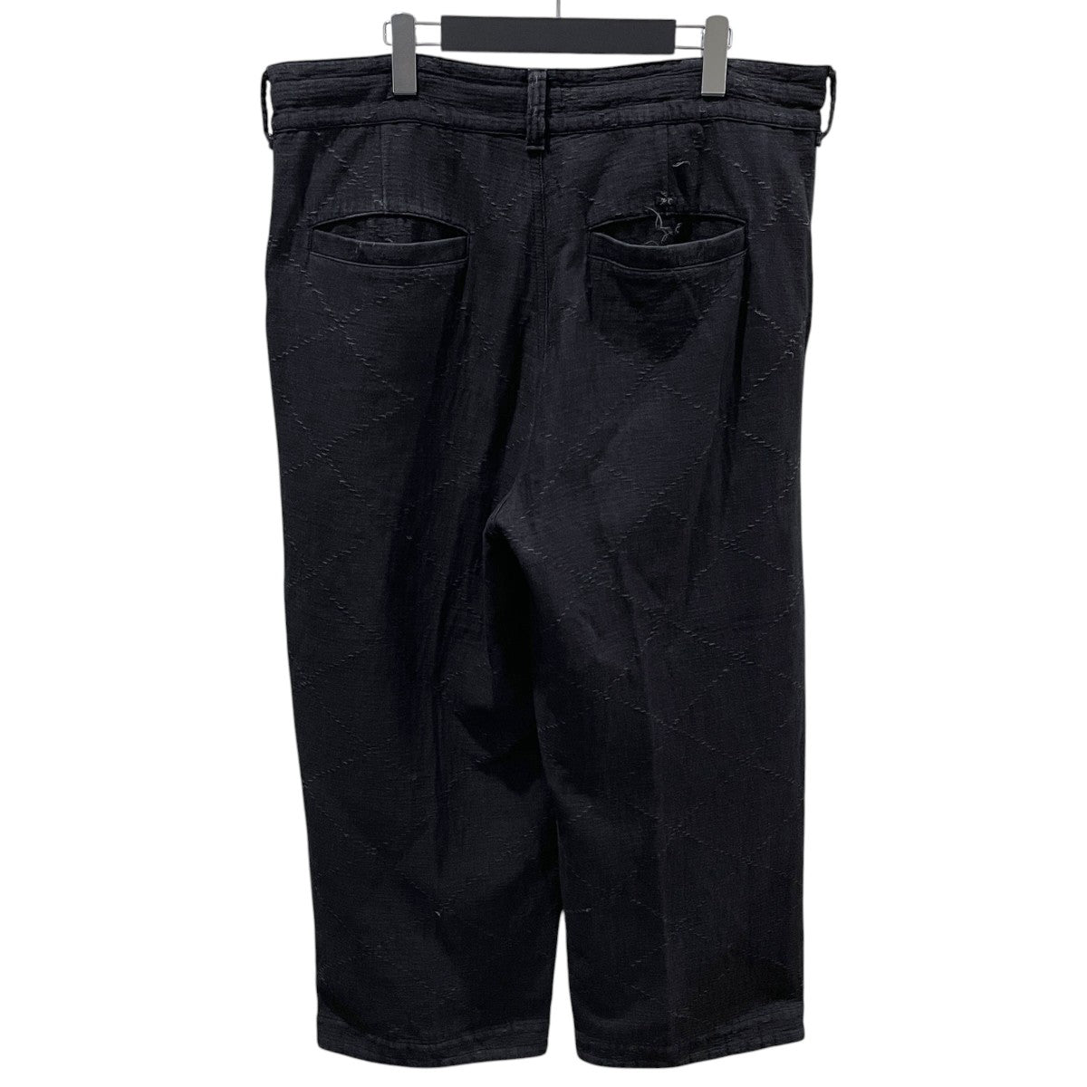 ダイヤ柄刺し子ストレッチワイドパンツ SASHIKO STRETCH WIDE PANTS