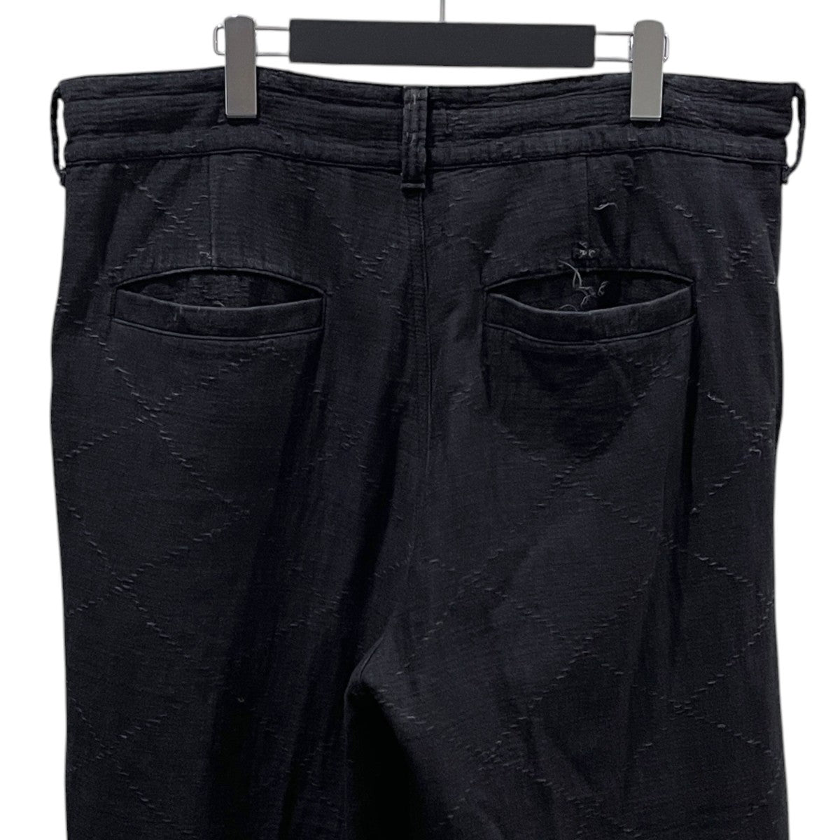 ダイヤ柄刺し子ストレッチワイドパンツ SASHIKO STRETCH WIDE PANTS