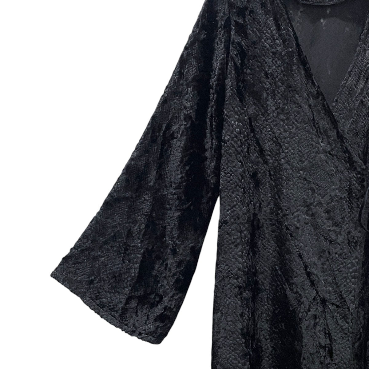 22SS ラップワンピース Wrap Dress ? Burnout Velvet ラップドレス バーンアウトベルベット JO156
