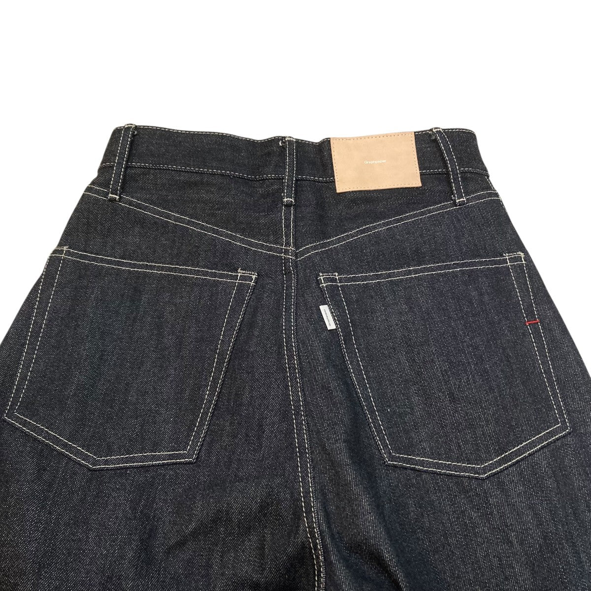 Graphpaper Selvage Denim Two Tuck Wide PantsデニムパンツGL261-40062RB 古着・中古-6枚目のアイテム画像