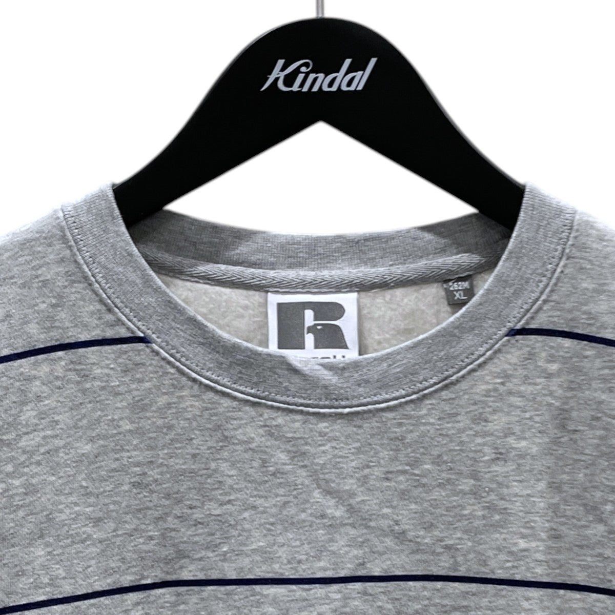FARAH×WAKE． sapporo×RUSSELL ATHLETIC 22AW ボーダープリントスウェットトレーナー BORDER CREWNECK SWEATSHIRT ボーダークルーネックスウェットシャツ FR0202-M0302 古着・中古-3枚目のアイテム画像
