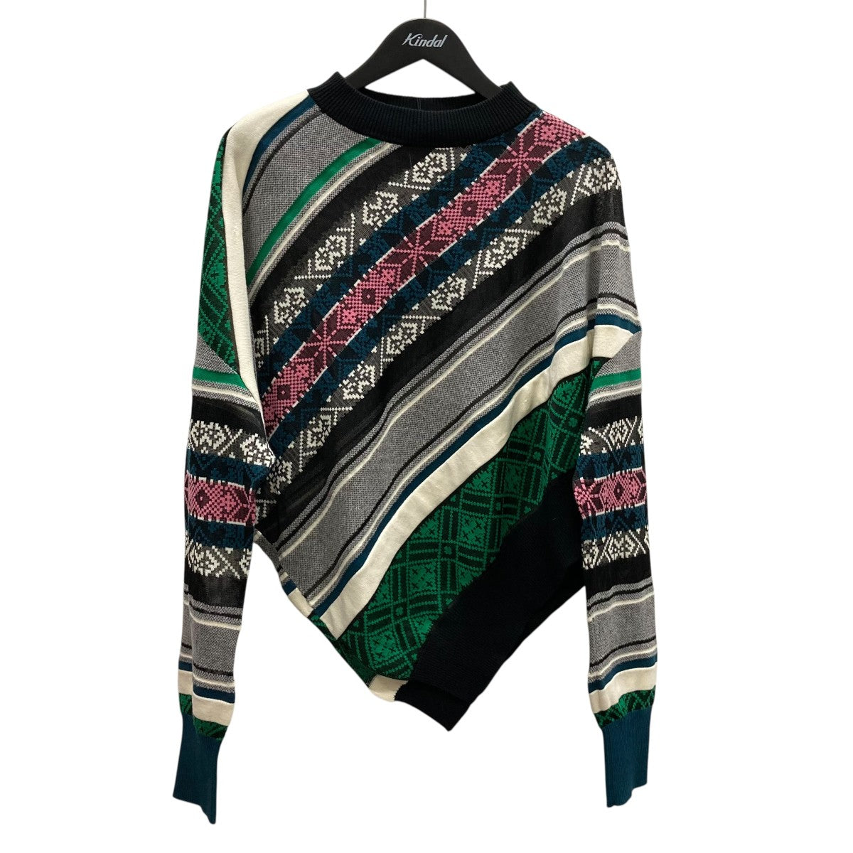 Rug Jacquard Knit Pullover長袖ニット2205997
