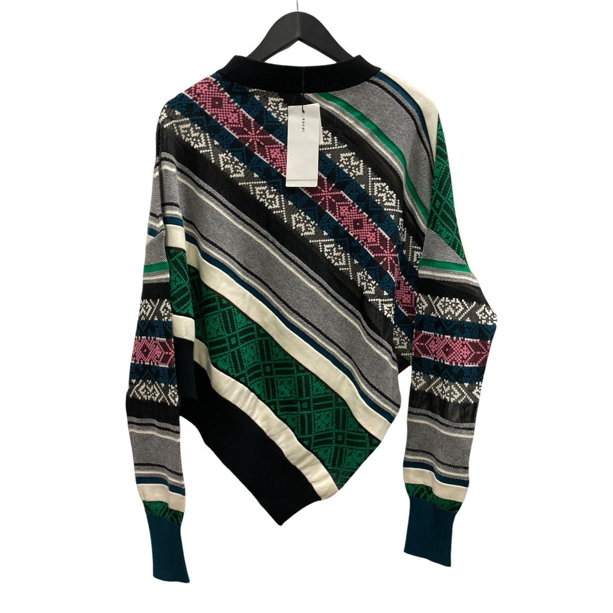 Rug Jacquard Knit Pullover長袖ニット2205997