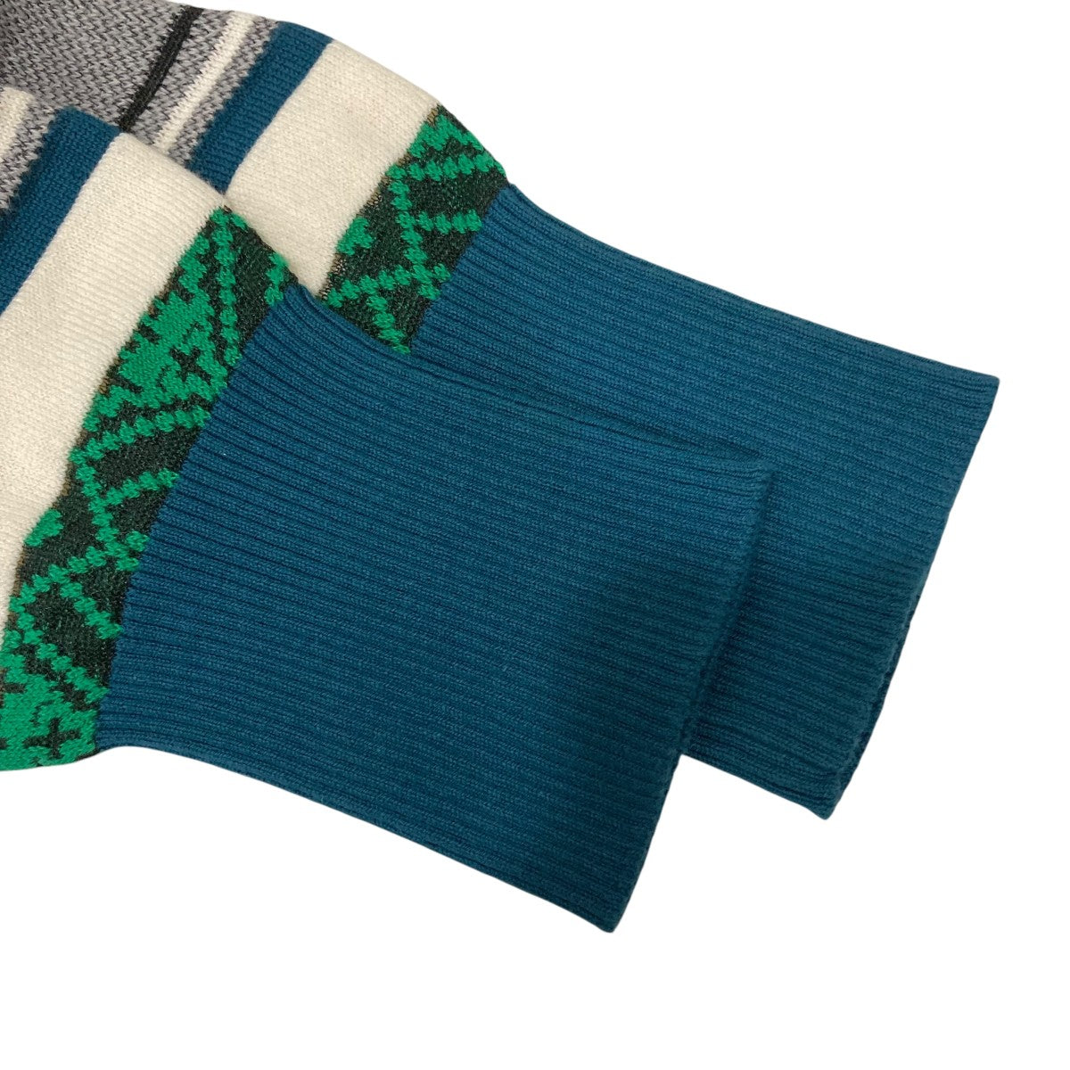 Rug Jacquard Knit Pullover長袖ニット2205997