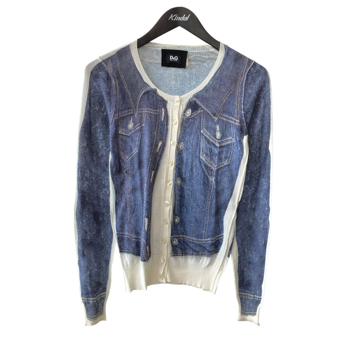 D＆G 転写プリントカーディガンSK1430 古着・中古-1枚目のアイテム画像