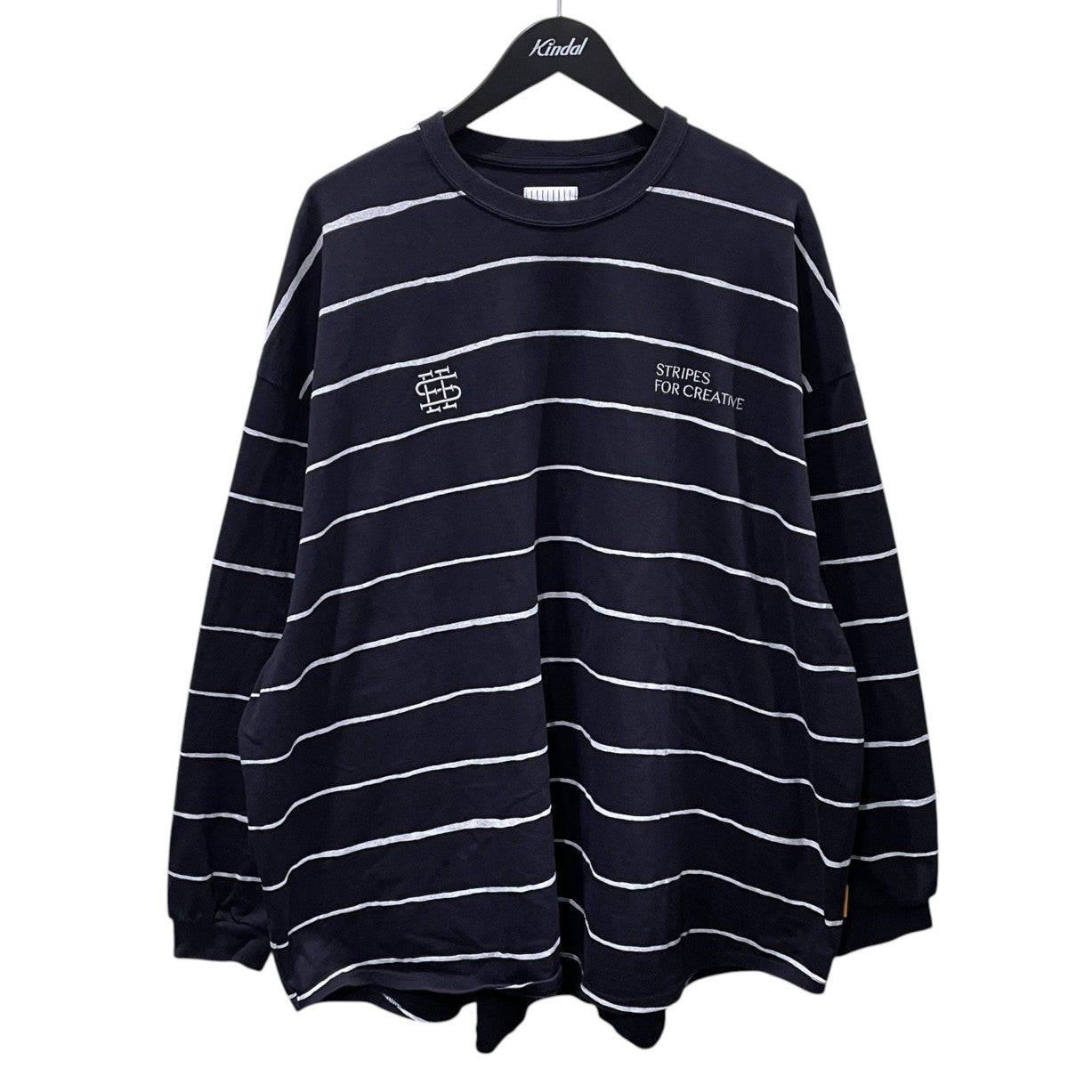Stripes For Creative×SEESEE 25AW ボーダープリントビッグシルエットカットソー SUPER BIG BOARDER LS TEE スーパー ビッグ ボーダー ロングスリーブティー BS26110-1010276 古着・中古-1枚目のアイテム画像