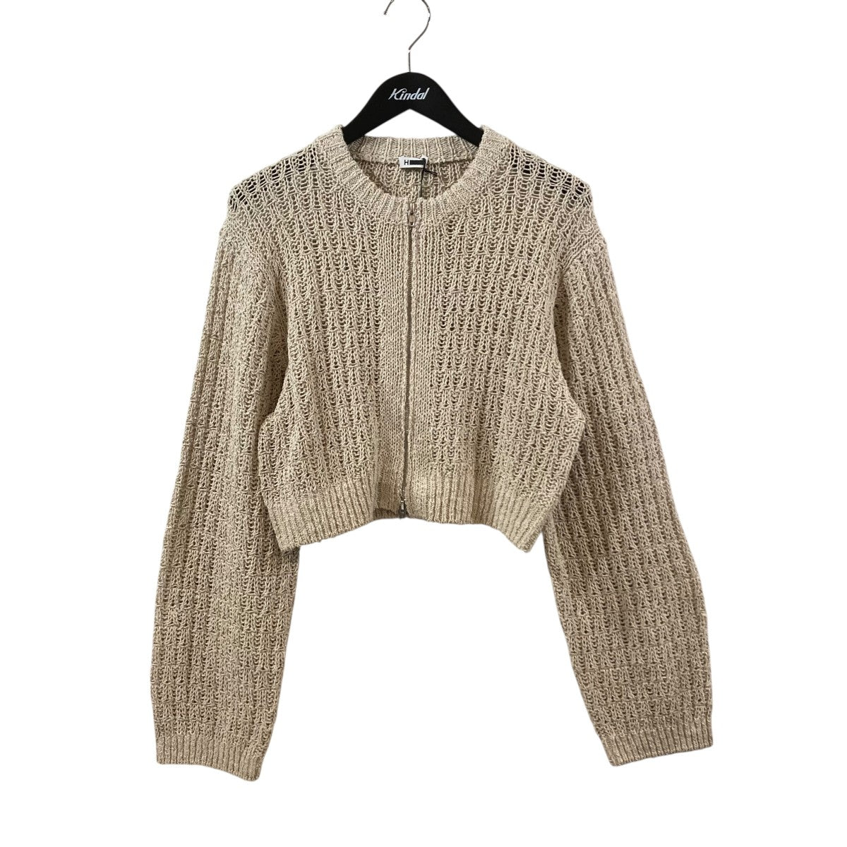 H BEAUTY＆YOUTH ジップアップリネンカーディガン1628-000030-2100 古着・中古-1枚目のアイテム画像