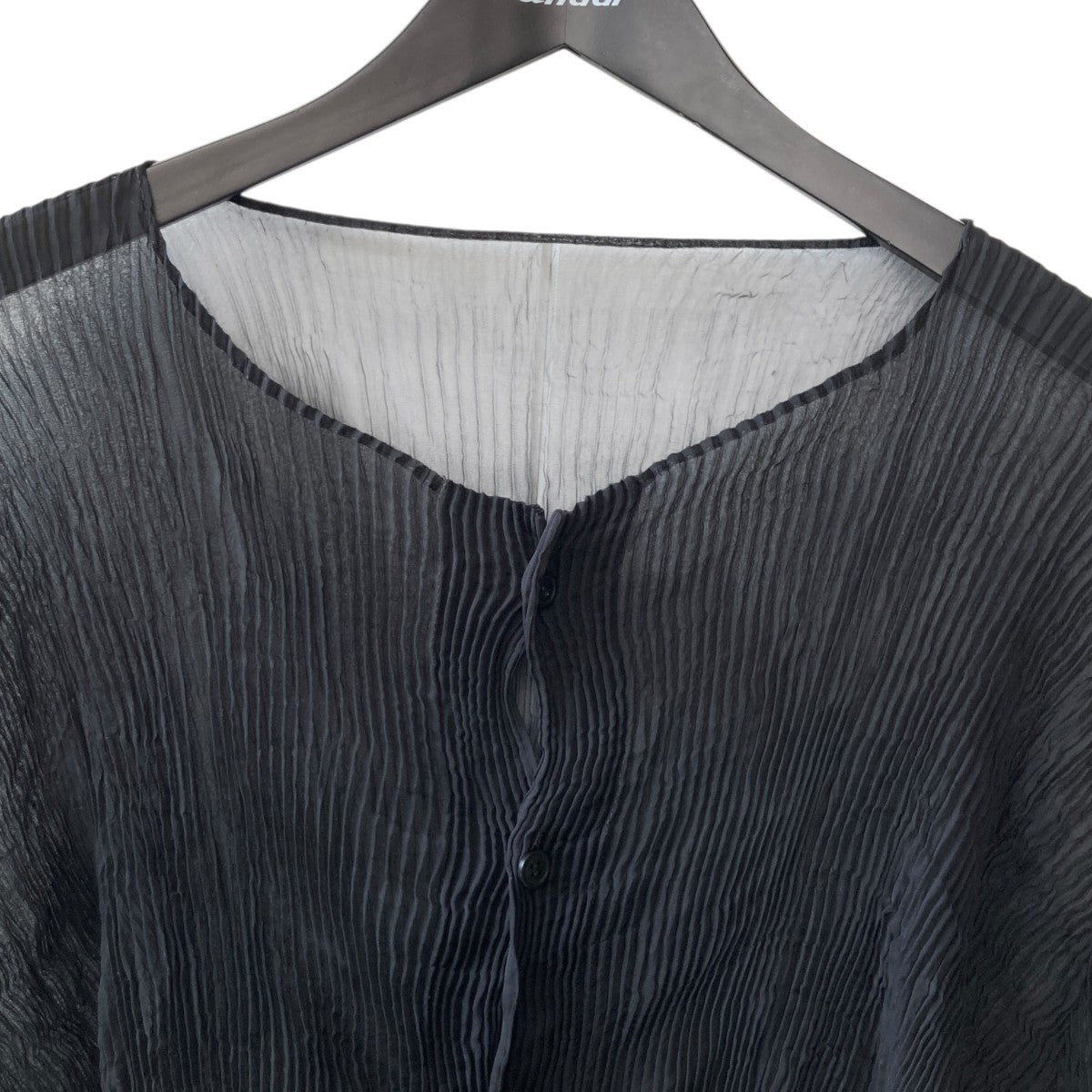 ISSEY MIYAKE CHIFFON TWISTプリーツ 長袖カーディガンIM53FJ429 古着・中古-3枚目のアイテム画像