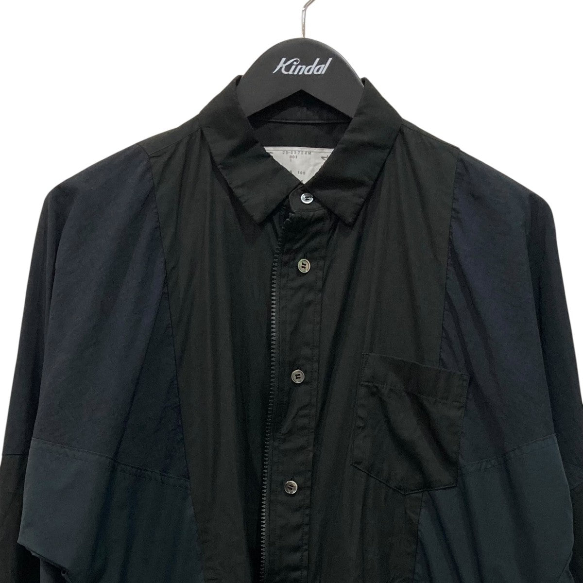 sacai Poplin x Taslan Nylon Shirt BLUE STRIPE長袖シャツ2503724M 古着・中古-2枚目のアイテム画像