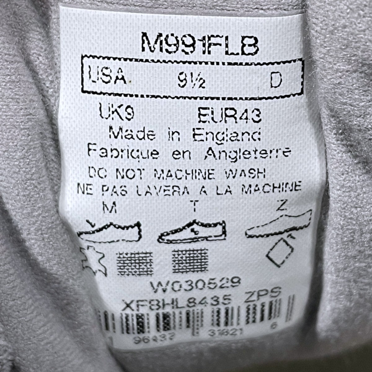 NEW BALANCE スニーカー M991FLB MADE IN ENGLAND 古着・中古-9枚目のアイテム画像