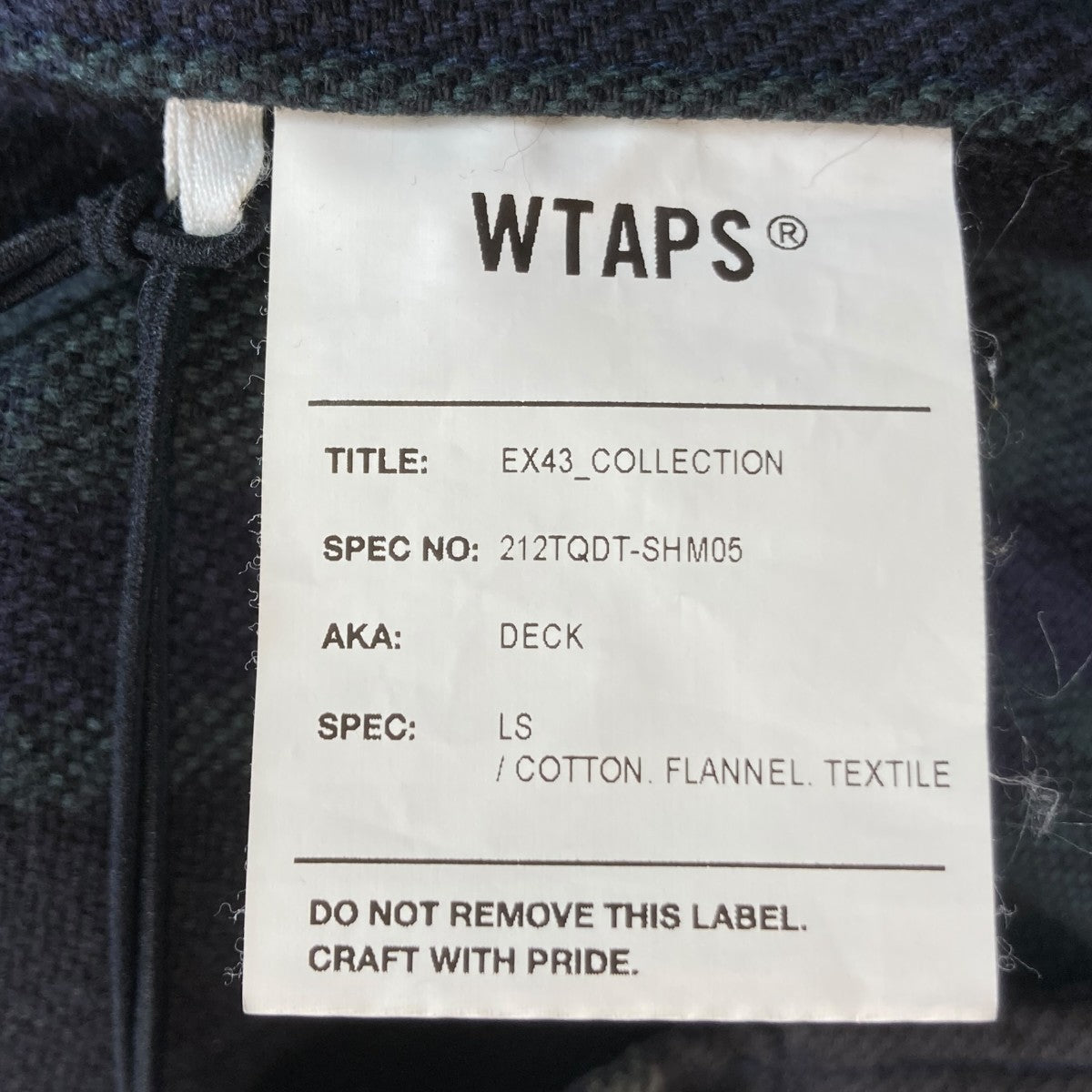 21AWDECK FLANNEL TEXTILE長袖フランネルシャツ212TQDT-SHM05