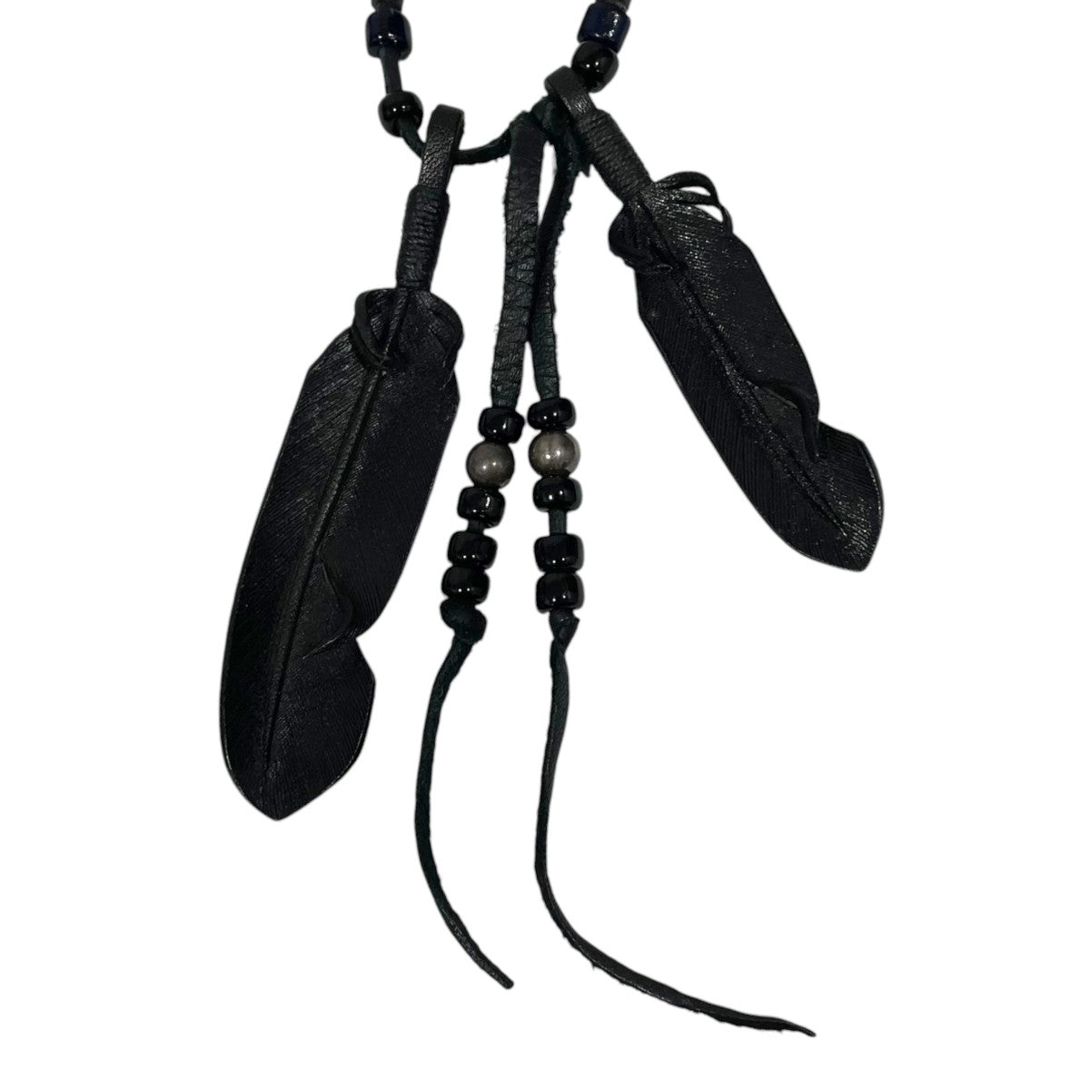 レザーフェザーネックレス Leather Feather Necklace