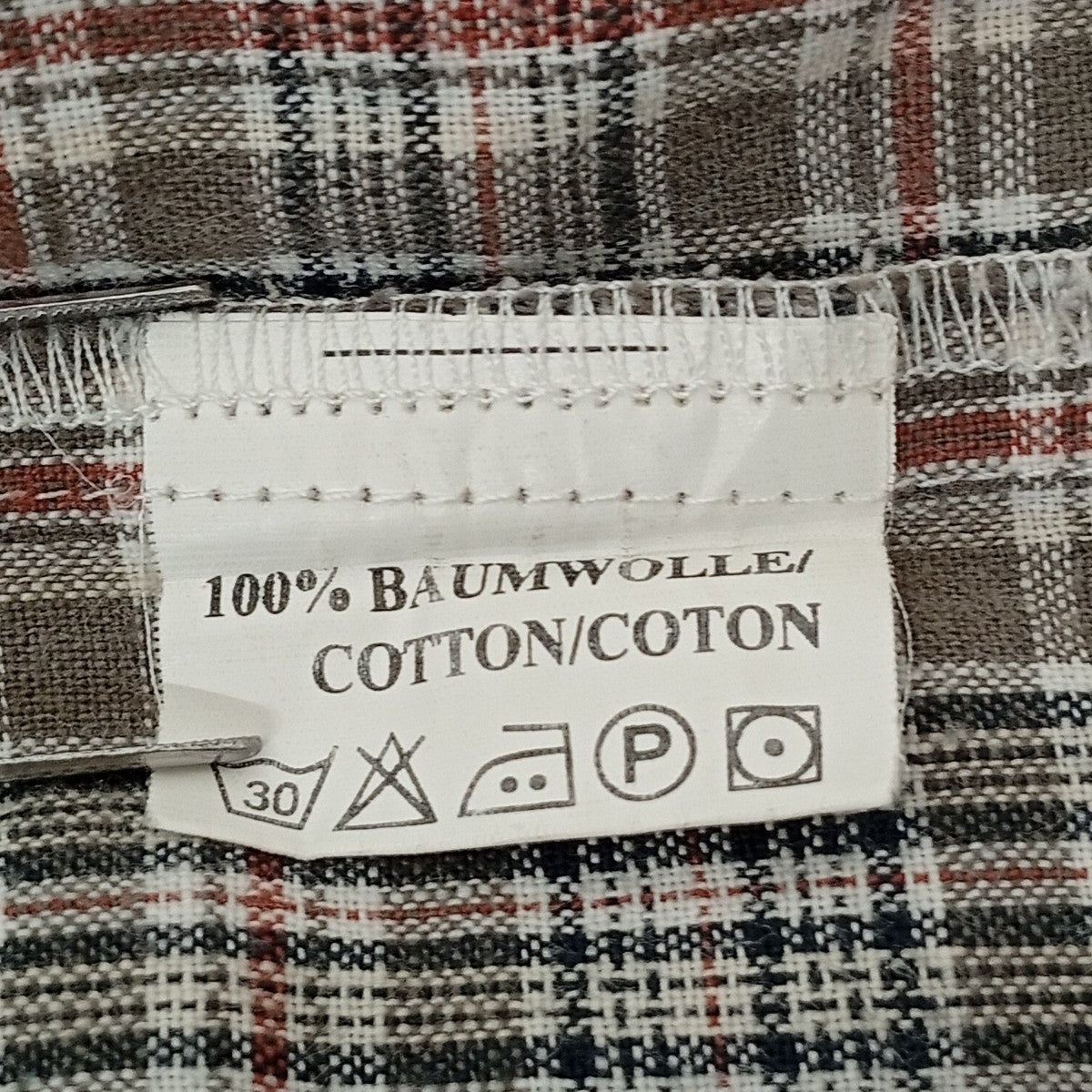 チェック長袖シャツ