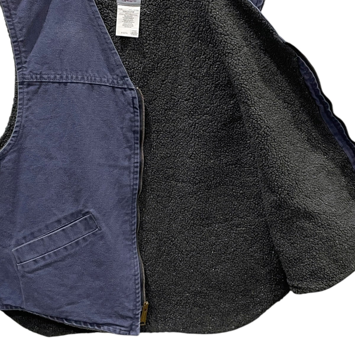CarHartt ジップアップ裏ボアダックベスト Sandstone Vest ／ Sherpa-Lined サンドストーンベスト ／ シェルパラインド V18 古着・中古-4枚目のアイテム画像