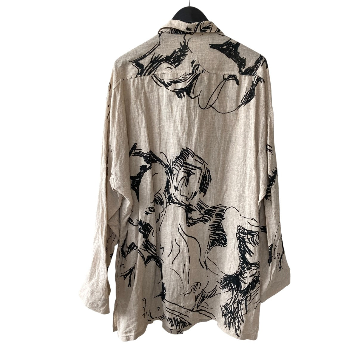 Yohji Yamamoto pour homme 18SSペイントリネンジャケットHW-B40-315 古着・中古-2枚目のアイテム画像