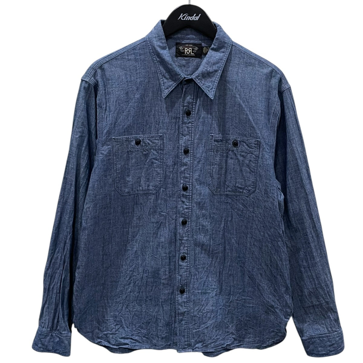RRL インディゴシャンブレーワークシャツ Indigo Chambray Work Shirt 782751203001 古着・中古-1枚目のアイテム画像