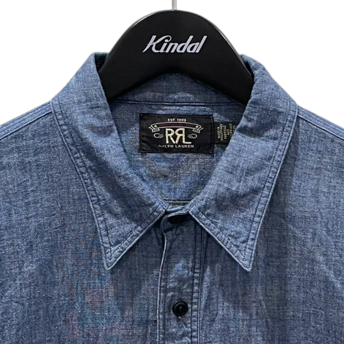 RRL インディゴシャンブレーワークシャツ Indigo Chambray Work Shirt 782751203001 古着・中古-3枚目のアイテム画像