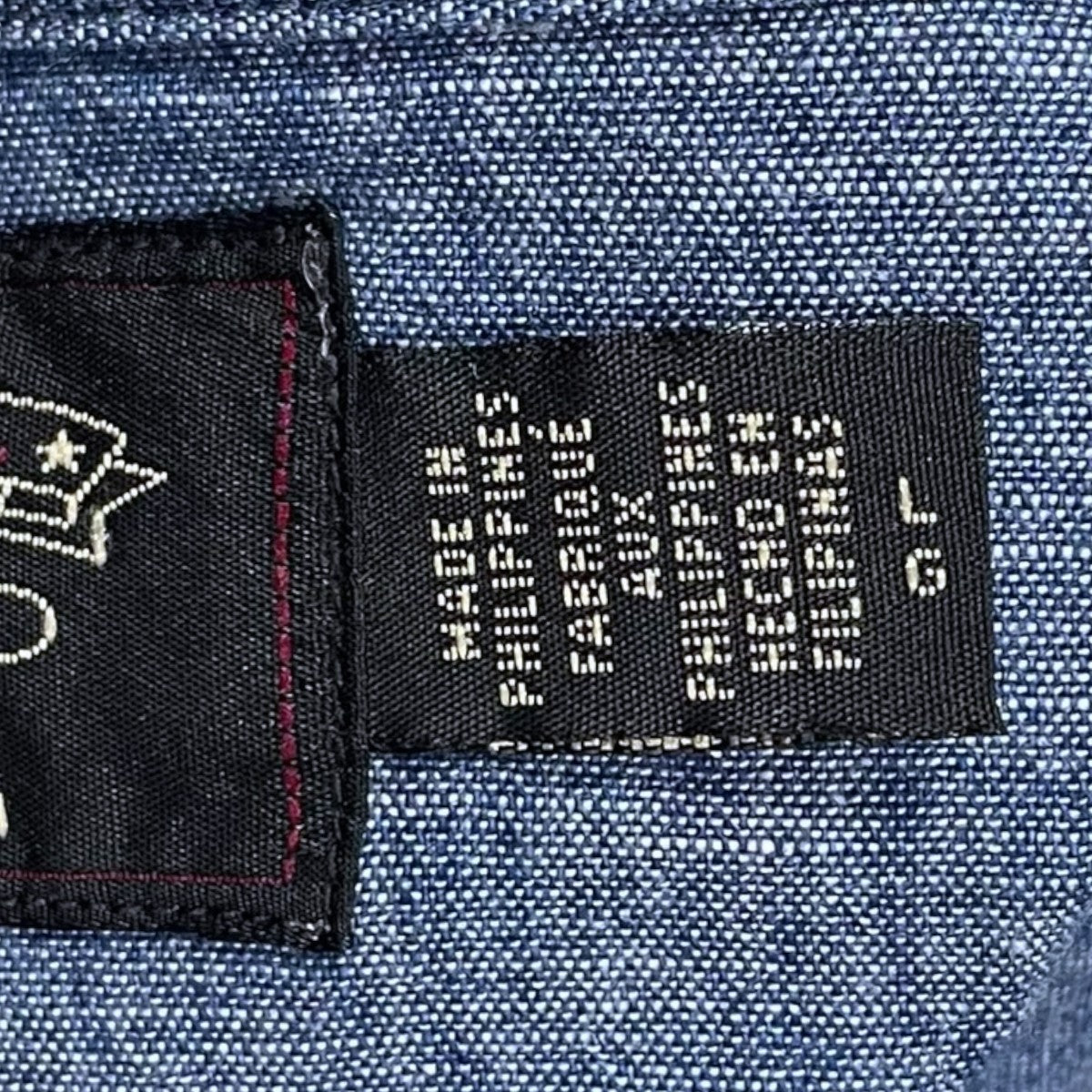 RRL インディゴシャンブレーワークシャツ Indigo Chambray Work Shirt 782751203001 古着・中古-5枚目のアイテム画像