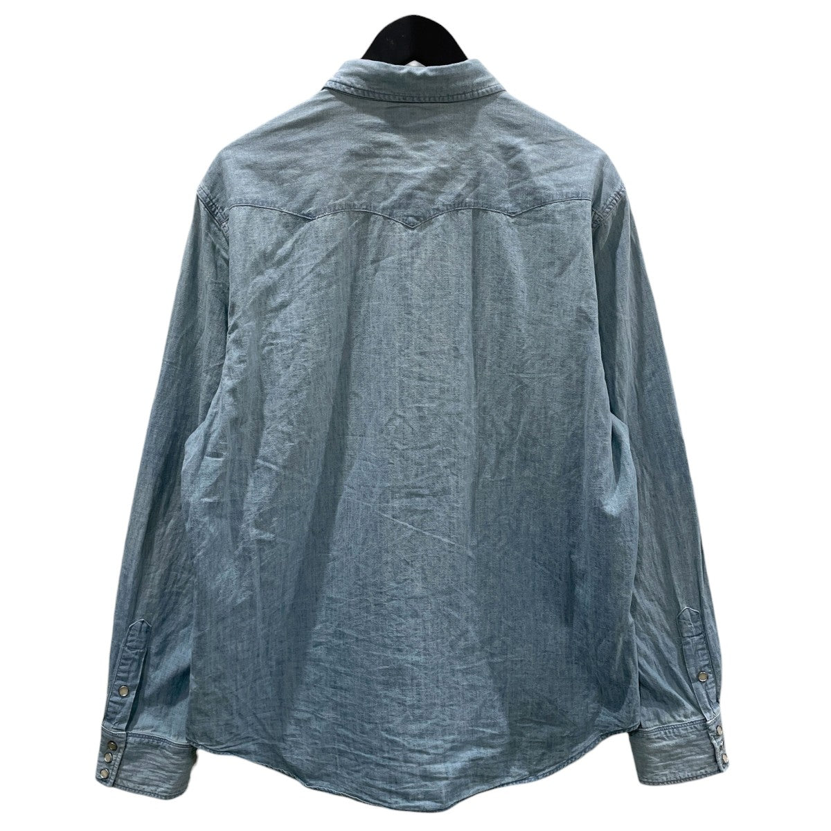 加工ウエスタンデニムシャツ Slim Fit Chambray Western Shirt - Davey Wash スリムフィット シャンブレー ウエスタンシャツ 782796403001