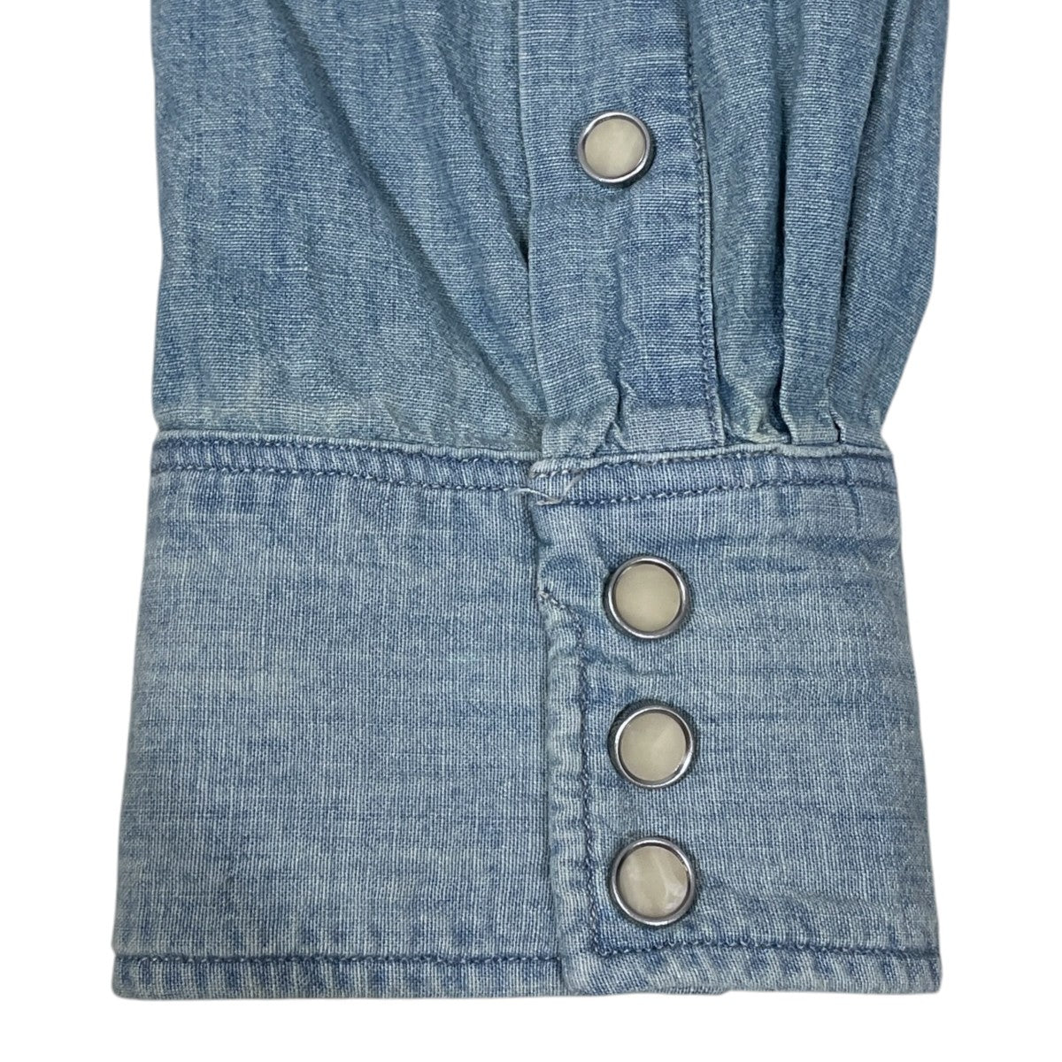 加工ウエスタンデニムシャツ Slim Fit Chambray Western Shirt - Davey Wash スリムフィット シャンブレー ウエスタンシャツ 782796403001