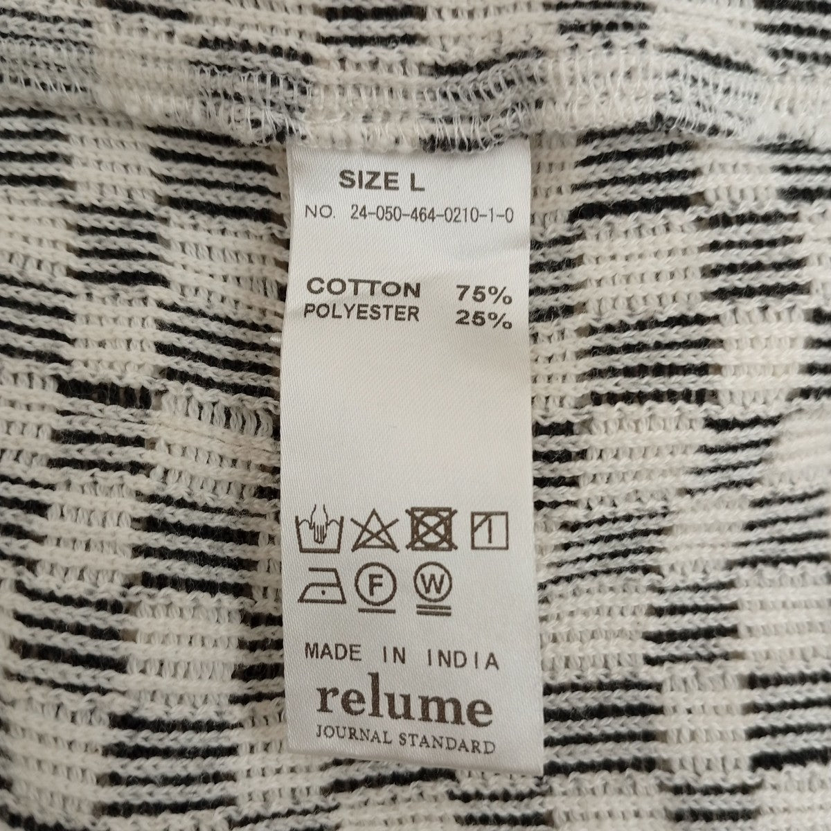 JOURNAL STANDARD relume INDIA COTTON クロシェアミ レギュラーシャツ 古着・中古-4枚目のアイテム画像
