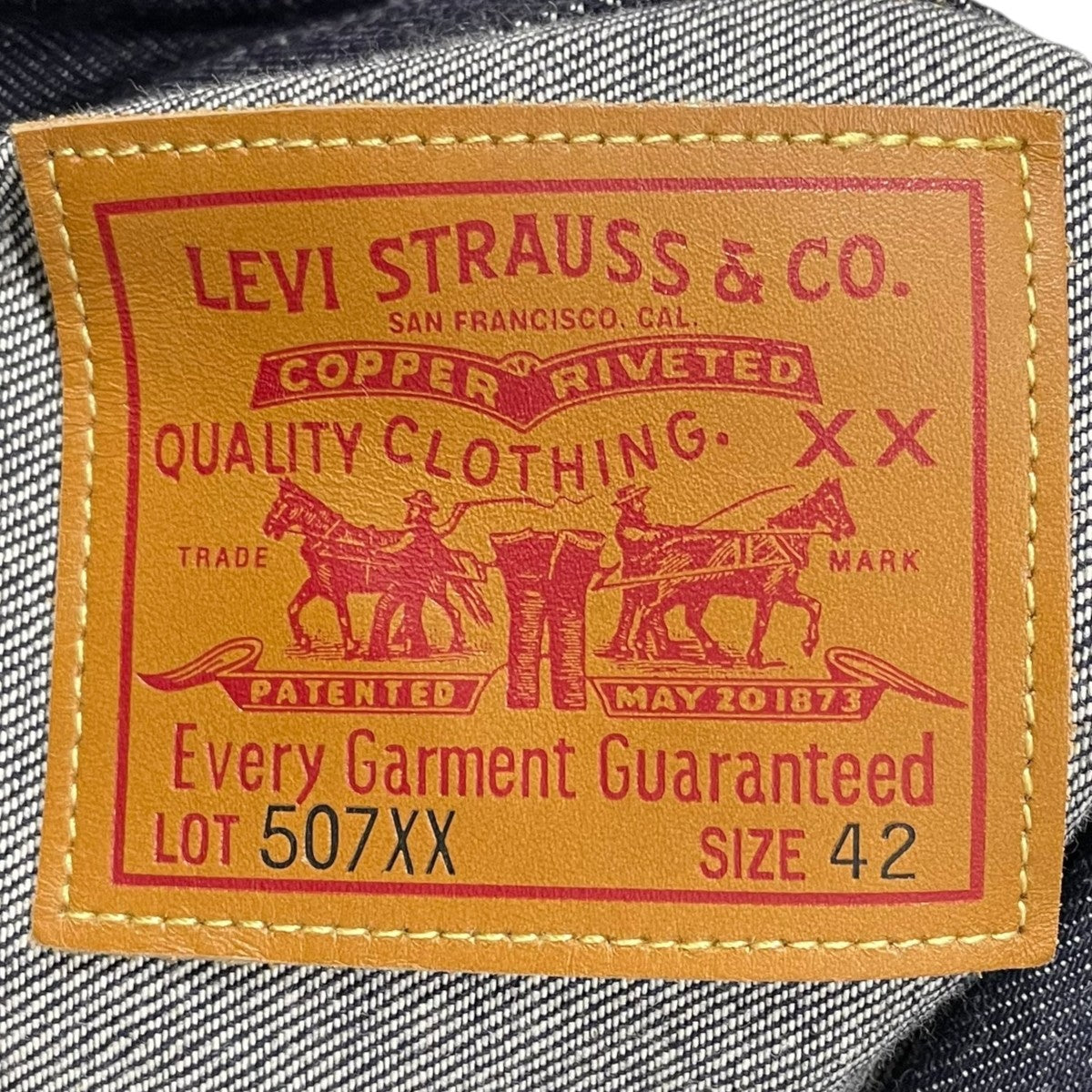LEVI’S VINTAGE CLOTHING デニムジャケット TYPE 2 507XX 1953 TYPE II TRUCKER JACKET 日本製 70507-0066 古着・中古-6枚目のアイテム画像