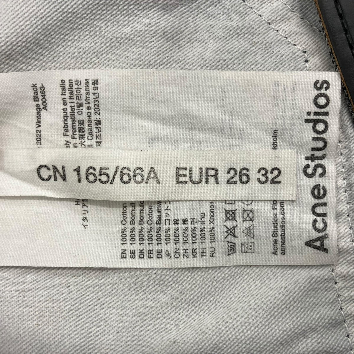 ACNE STUDIOS VINTAGE BLACKデニムパンツ2022M 古着・中古-6枚目のアイテム画像