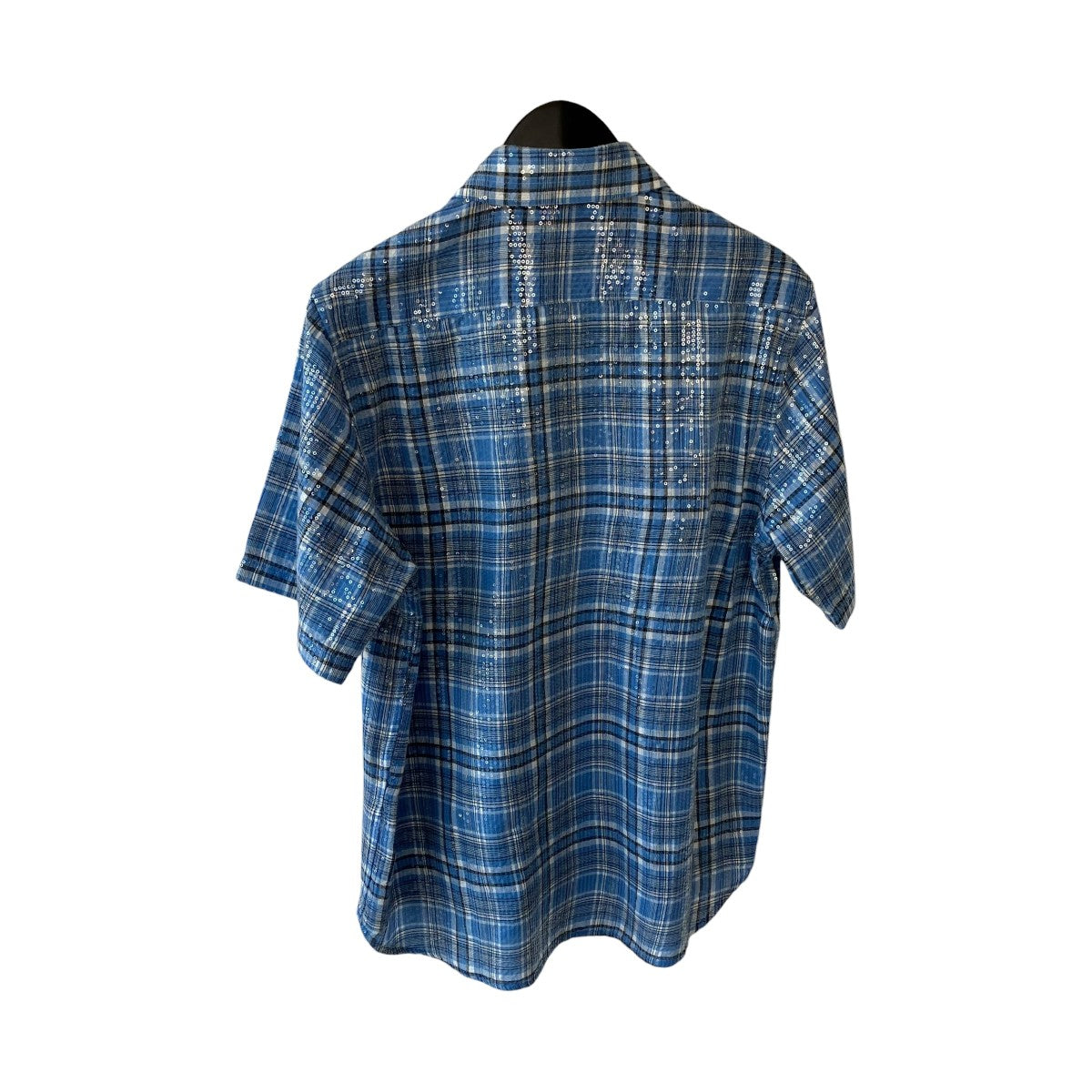 AFB スパンコールチェックシャツ 古着・中古-2枚目のアイテム画像
