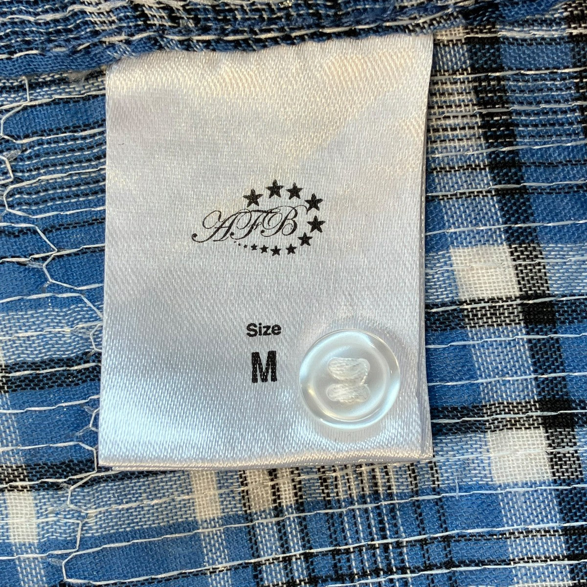 AFB スパンコールチェックシャツ 古着・中古-5枚目のアイテム画像