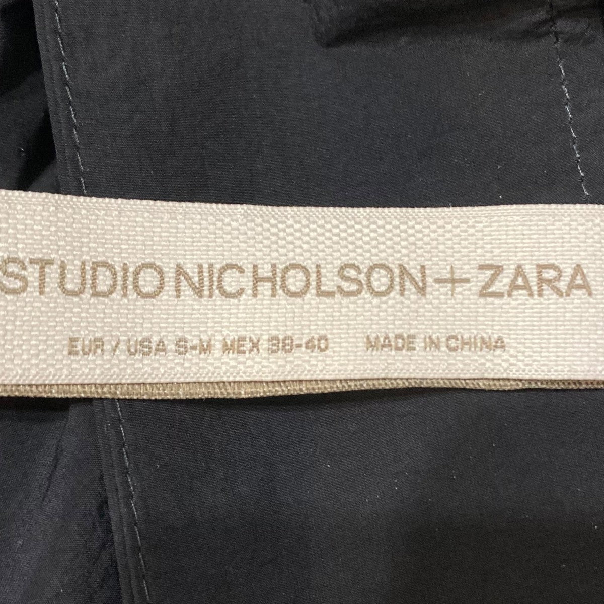 STUDIO NICHOLSON×ZARA ステンカラーコート ダークネイビー サイズ S-M